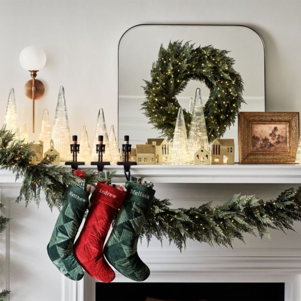 NEW-Matte Black Nutcracker Stocking Holder